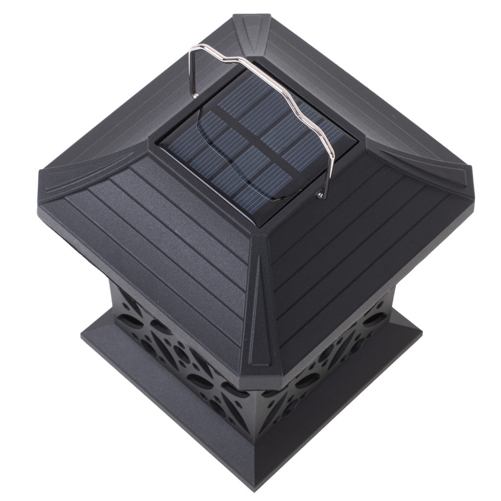 Lampa solarna ogrodowa ażurowa latarenka wisząca wbijana lampion 12 LED