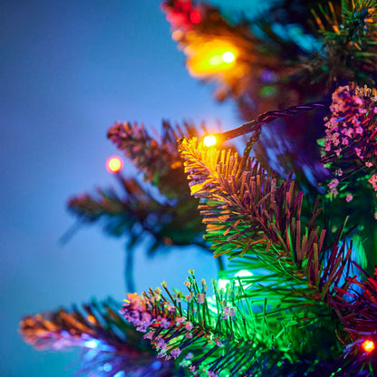 Lampki LED łańcuch świetlny świąteczne choinkowe 10m 100LED multikolor 8 trybów świecenia