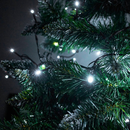Lampki LED łańcuch świetlny świąteczne choinkowe 10m 100LED zimny biały 8 trybów świecenia