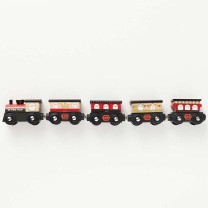 Drewniany pociąg Royal Express zestaw z wagonami zabawka, dzieci Le Toy Van