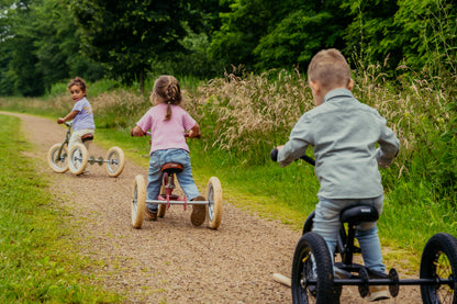 Pierwszy rowerek trójkołowy dziecięcy biegowy 2w1 czerwony matowy Trybike vintage 3wheeler