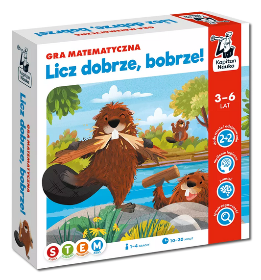 Licz dobrze, bobrze! Gra na matematyczna