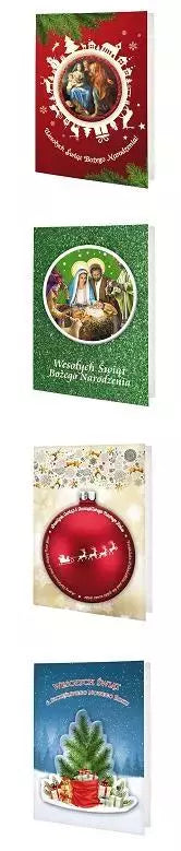 Kartka 3D, Boże Narodzenie, B6. Różne wzory