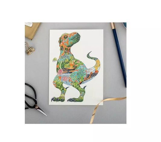 Karnet A100 B6 + koperta Tyranozaur