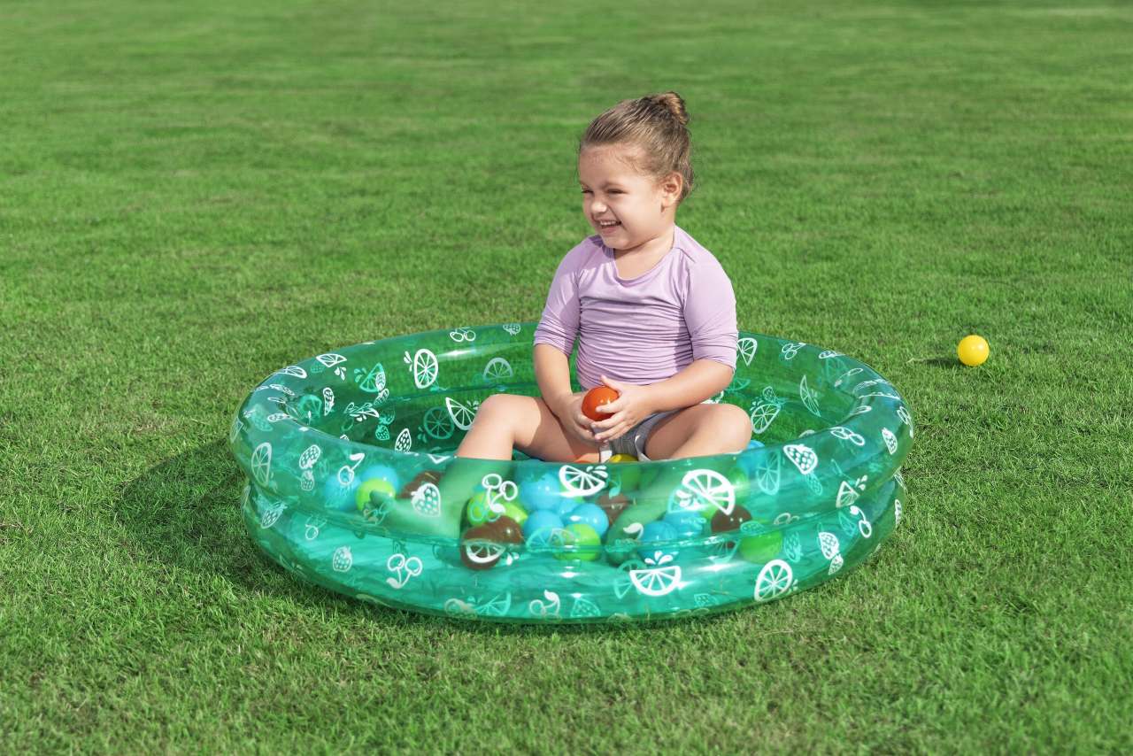 Basenik Zielony 91x20cm + Piłeczki BESTWAY - www.zabawki - sensoryczne.pl
