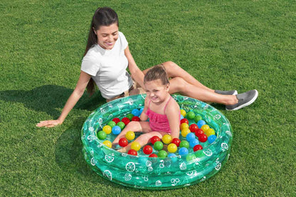 Basenik Zielony 91x20cm + Piłeczki BESTWAY - www.zabawki - sensoryczne.pl