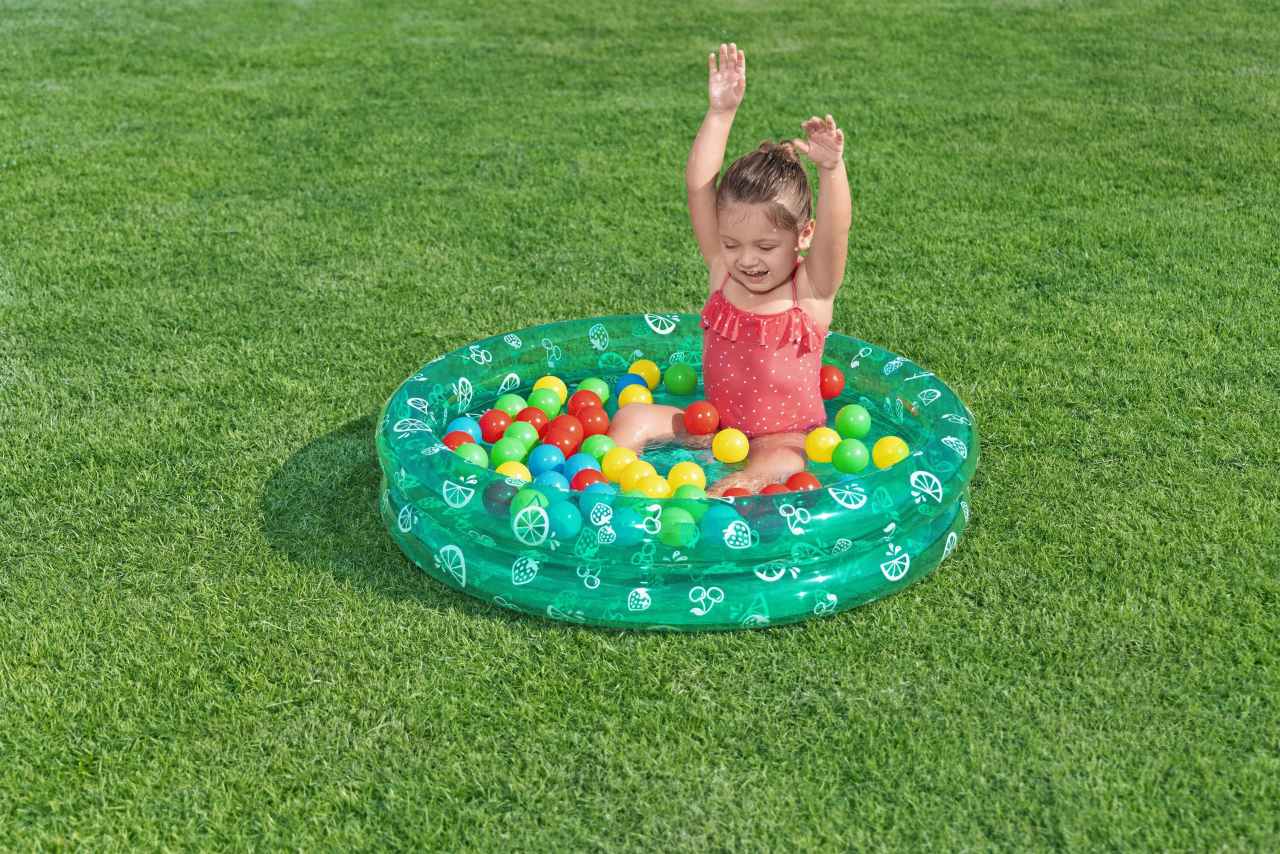Basenik Zielony 91x20cm + Piłeczki BESTWAY - www.zabawki - sensoryczne.pl