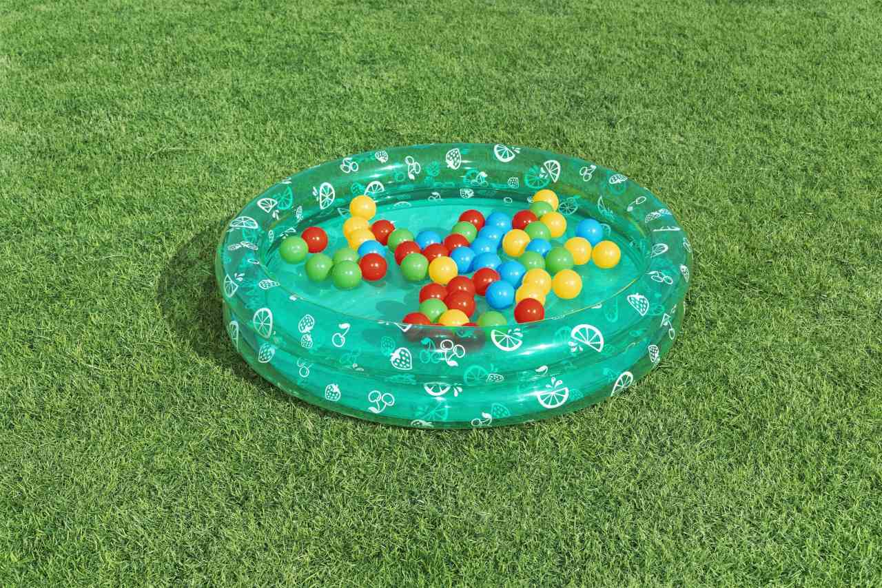 Basenik Zielony 91x20cm + Piłeczki BESTWAY - www.zabawki - sensoryczne.pl