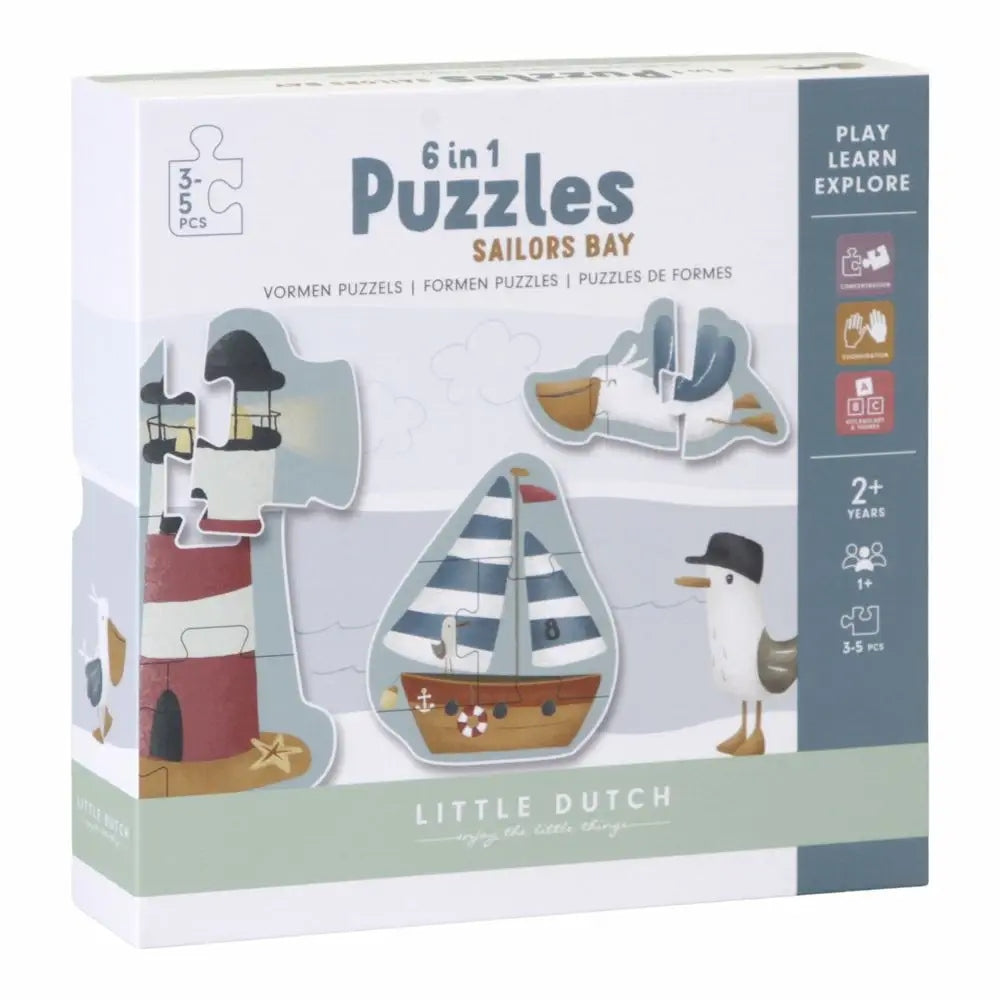 Little Dutch Puzzle 6 elementów Sailors Bay LD4761 - Little Dutch LD4761