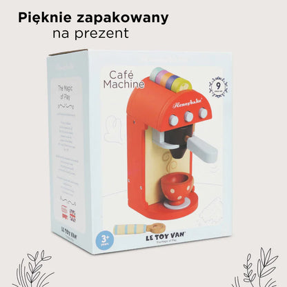 Drewniany ekspres do kawy zabawka dla dzieci, akcesoria kuchenne Le Toy Van