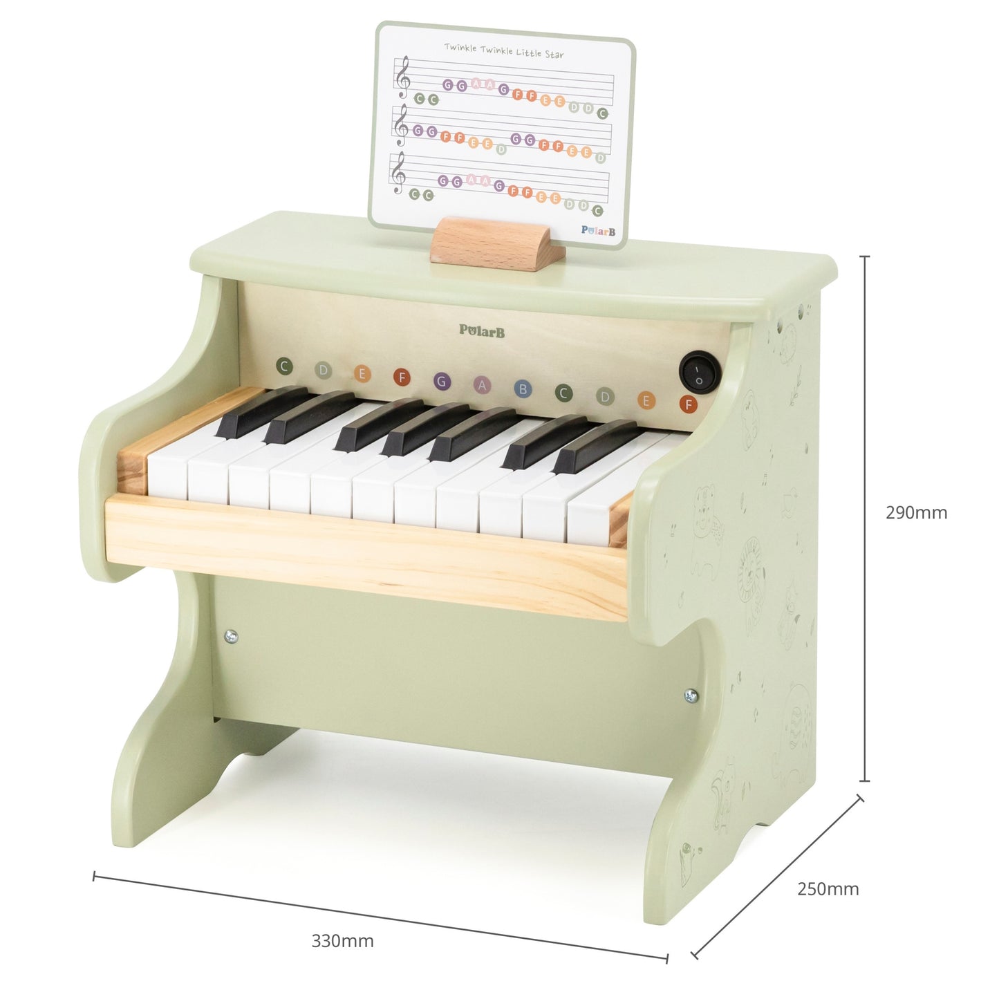 Viga Pianino Zielone Nauka Gry