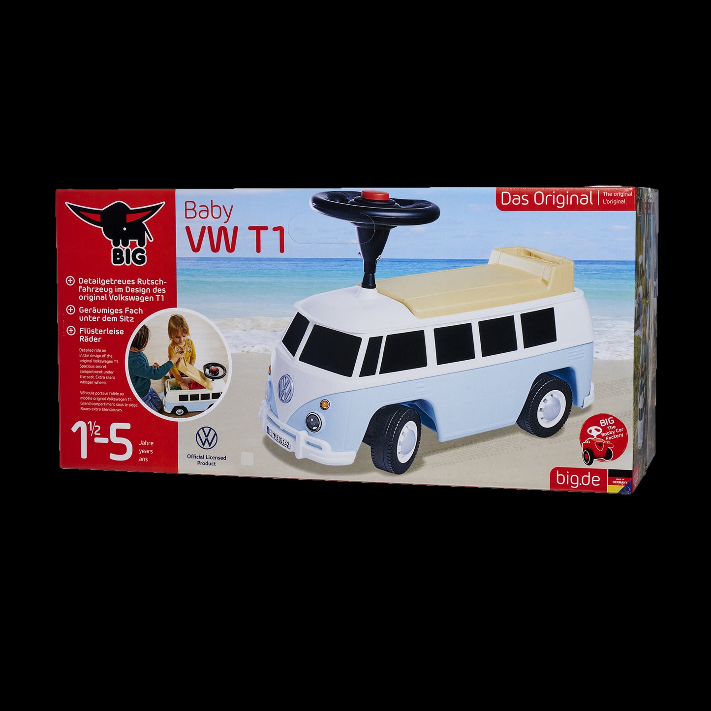 BIG Jeździk VW T1 Niebieski Kamper Volkswagen Van