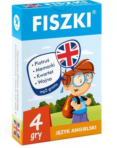 Angielski. Fiszki. 4 gry do nauki