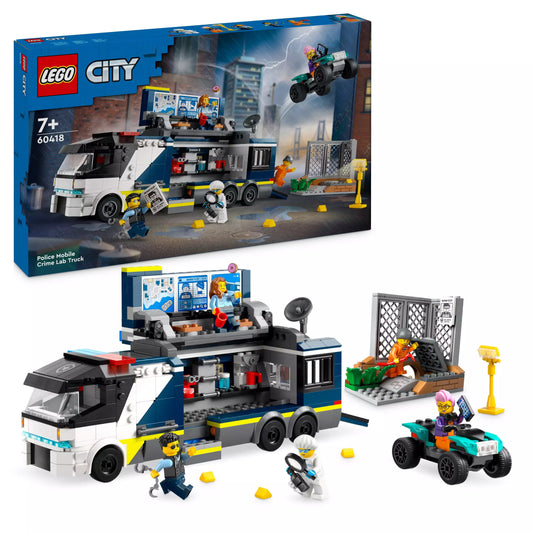 LEGO City Policyjna ciężarówka z laboratorium kryminalnym 60418