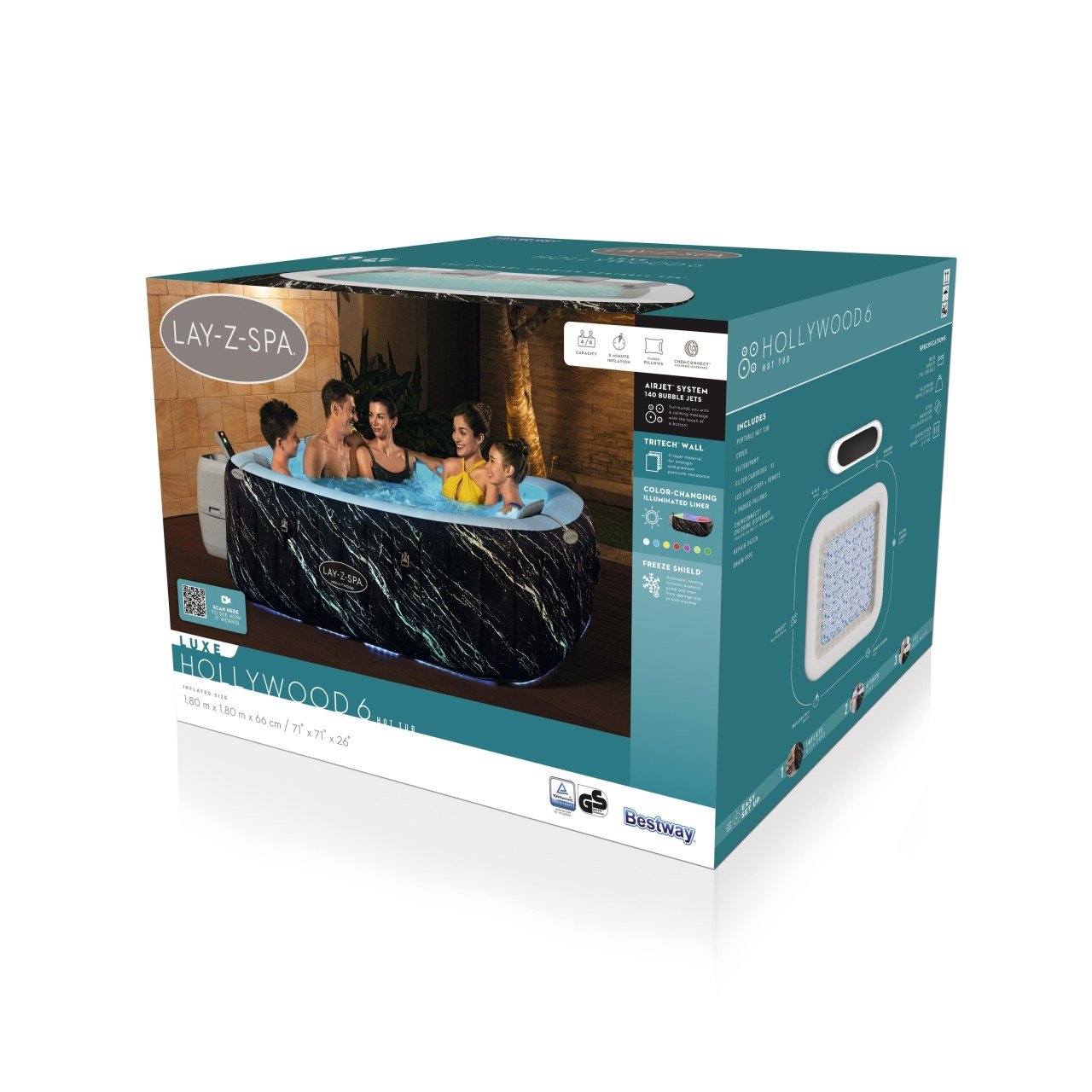 Lay - Z - Spa Hollywood LUXE Air Jet Jacuzzi BESTWAY - www.zabawki - sensoryczne.pl