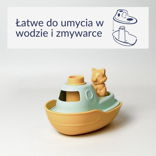 Mój pierwszy statek 2 w 1 pomarańczowy zabawka dla dzieci Le Jouet Simple