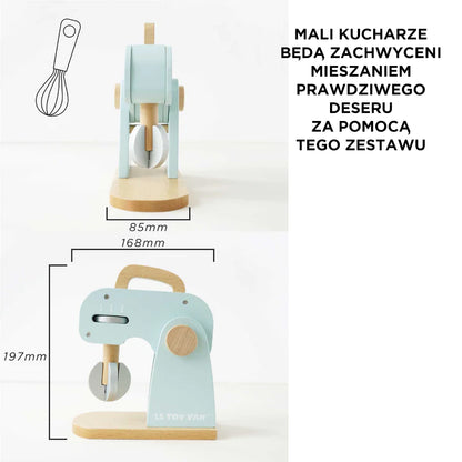 Drewniany mikser z akcesoriami, zabawka dla dzieci, gotowanie, Le Toy Van