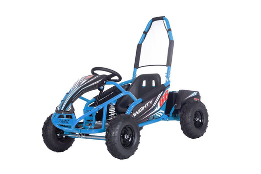 Pojazd Gokart Elektryczny MAIGHTY Niebieski - www.zabawki - sensoryczne.pl