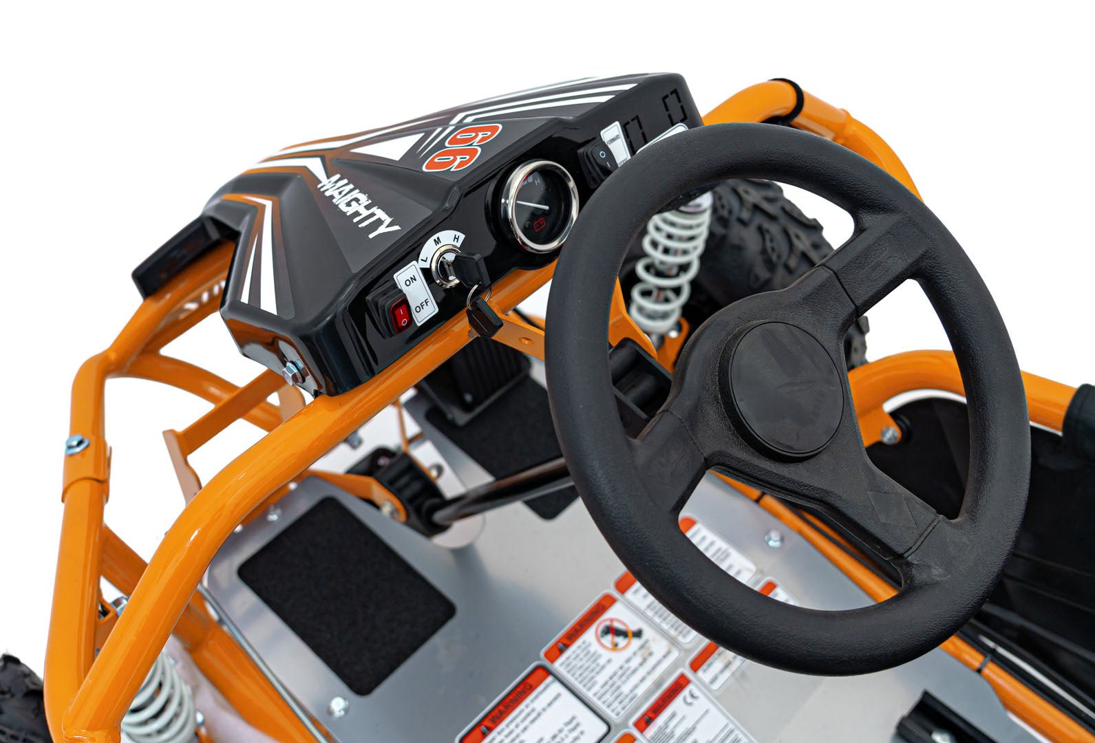 Pojazd Gokart Elektryczny MAIGHTY Pomarańczowy - www.zabawki - sensoryczne.pl