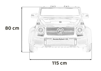 Pojazd Mercedes Benz MAYBACH G650 STRONG Czarny - www.zabawki - sensoryczne.pl
